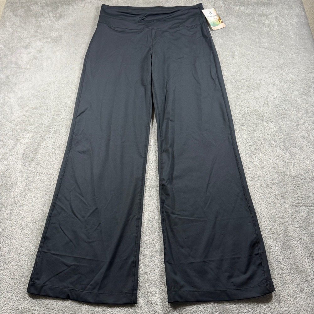 Stonewear Breathe Pants Womens Medium Black‎ Wide Leg Yoga Athletic 11270-600-03
